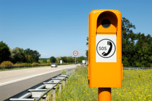 Notruftelefone an Autobahn